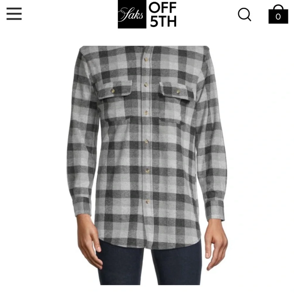 Tailorbyrd Plaid Flannel Button Down Sweatshirt - Picture 8 of 9
